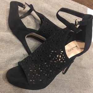 Aldo Vizzola Ankle Strap Sandals Black